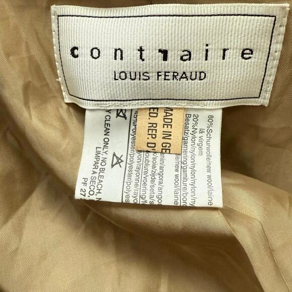 Louis Feraud Contraire wool silk angora tweed cape swing coat jacket plus sz 16 - Picture 3 of 16